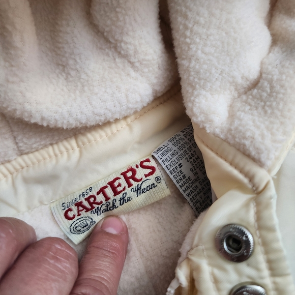 Cream Snowsuit with Mittens and Booties - Picture 3 of 6